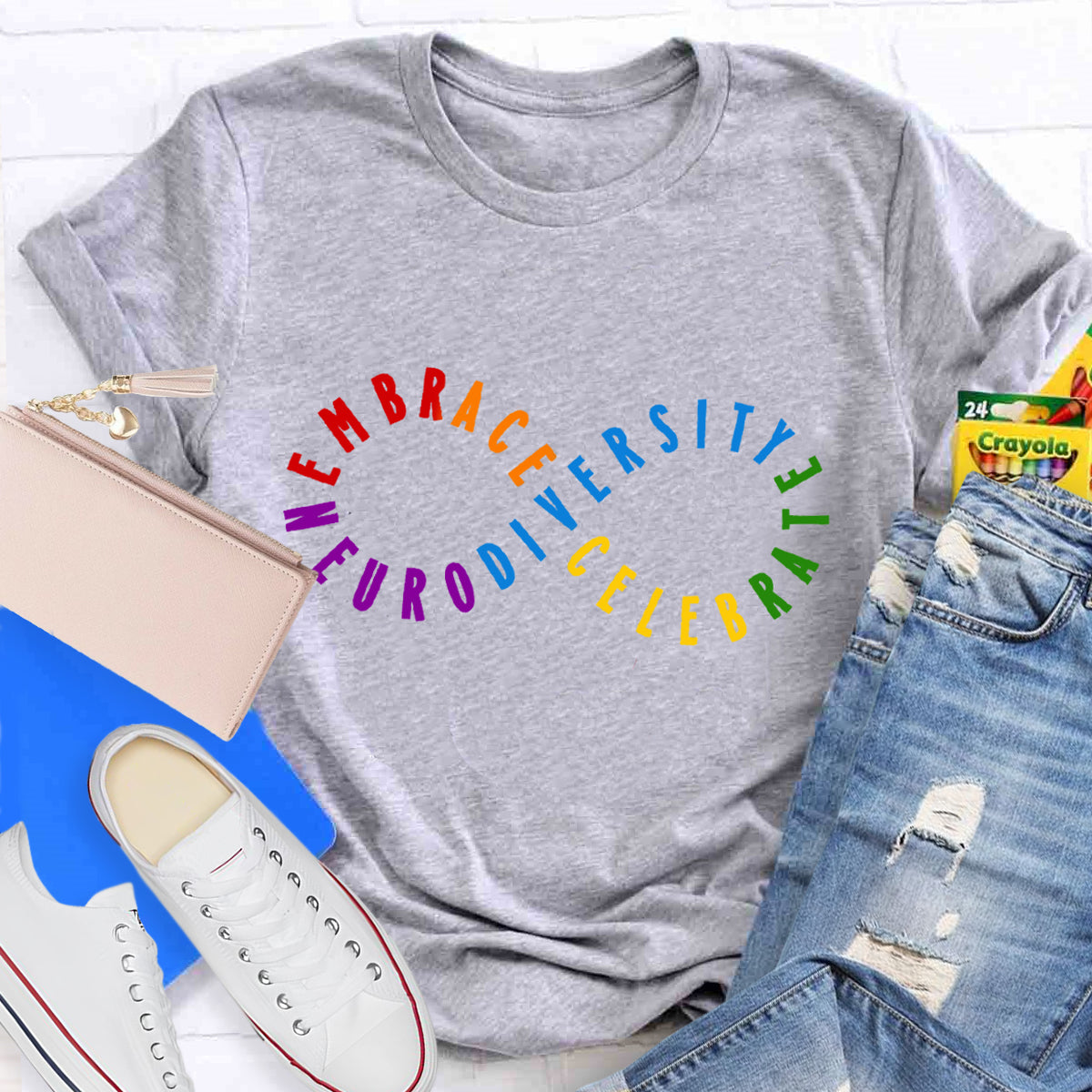 Embrace Celebrate Neurodiversity  T-Shirt