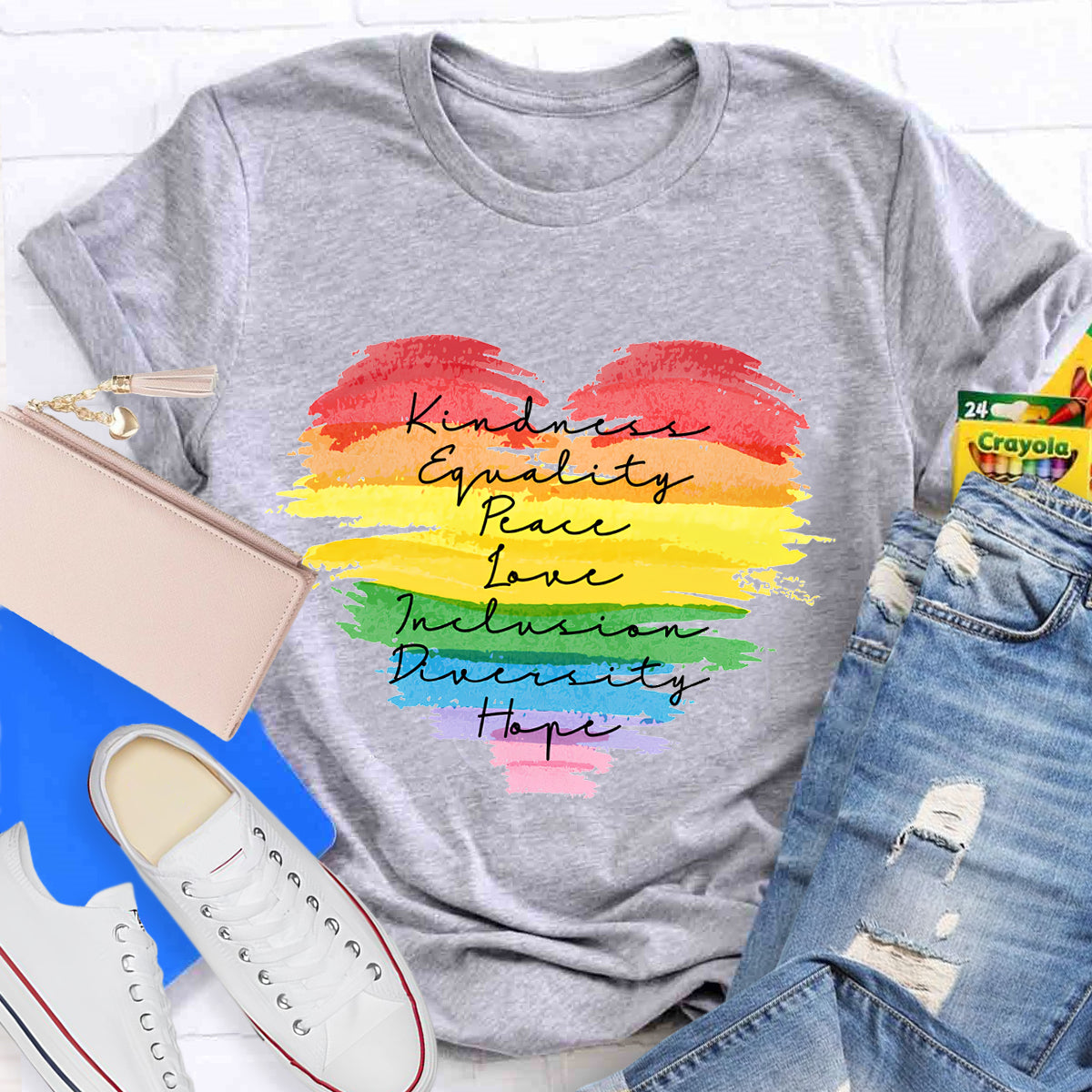 Kindness Equality Peace Love Inclusion Diversity Hope T-Shirt