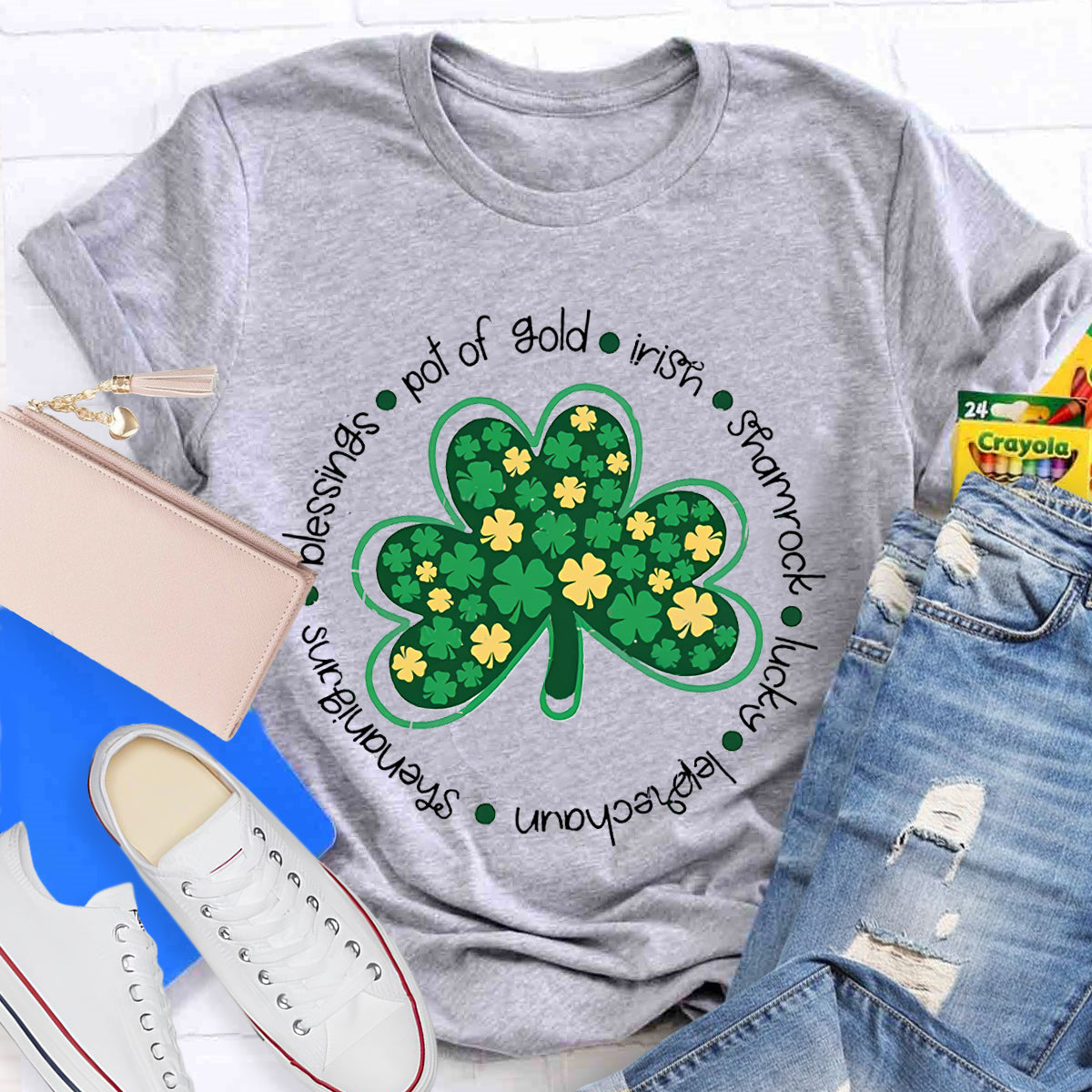 Funny St Patty's Day Shamrock Lucky T-Shirt