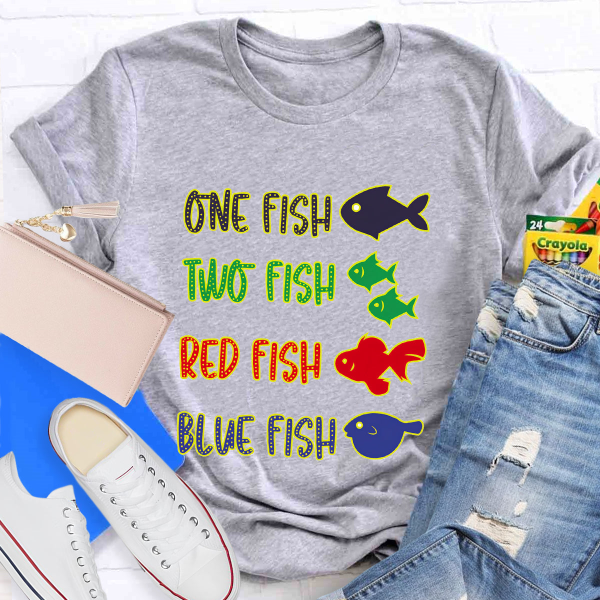 One Fish Two Fish Red Fish Blue Fish T-Shirt