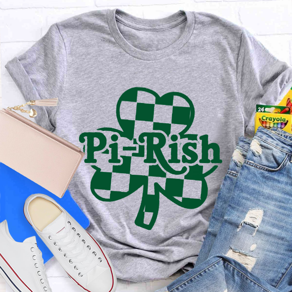 Pi-rish St. Patricks Day  Math Teacher  T-Shirt