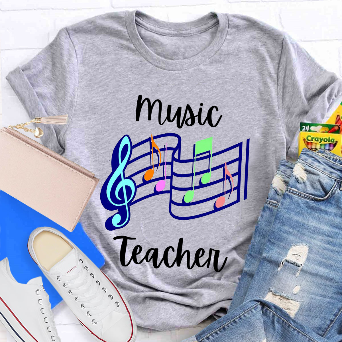 Music Notes Music Teacher T-Shirt