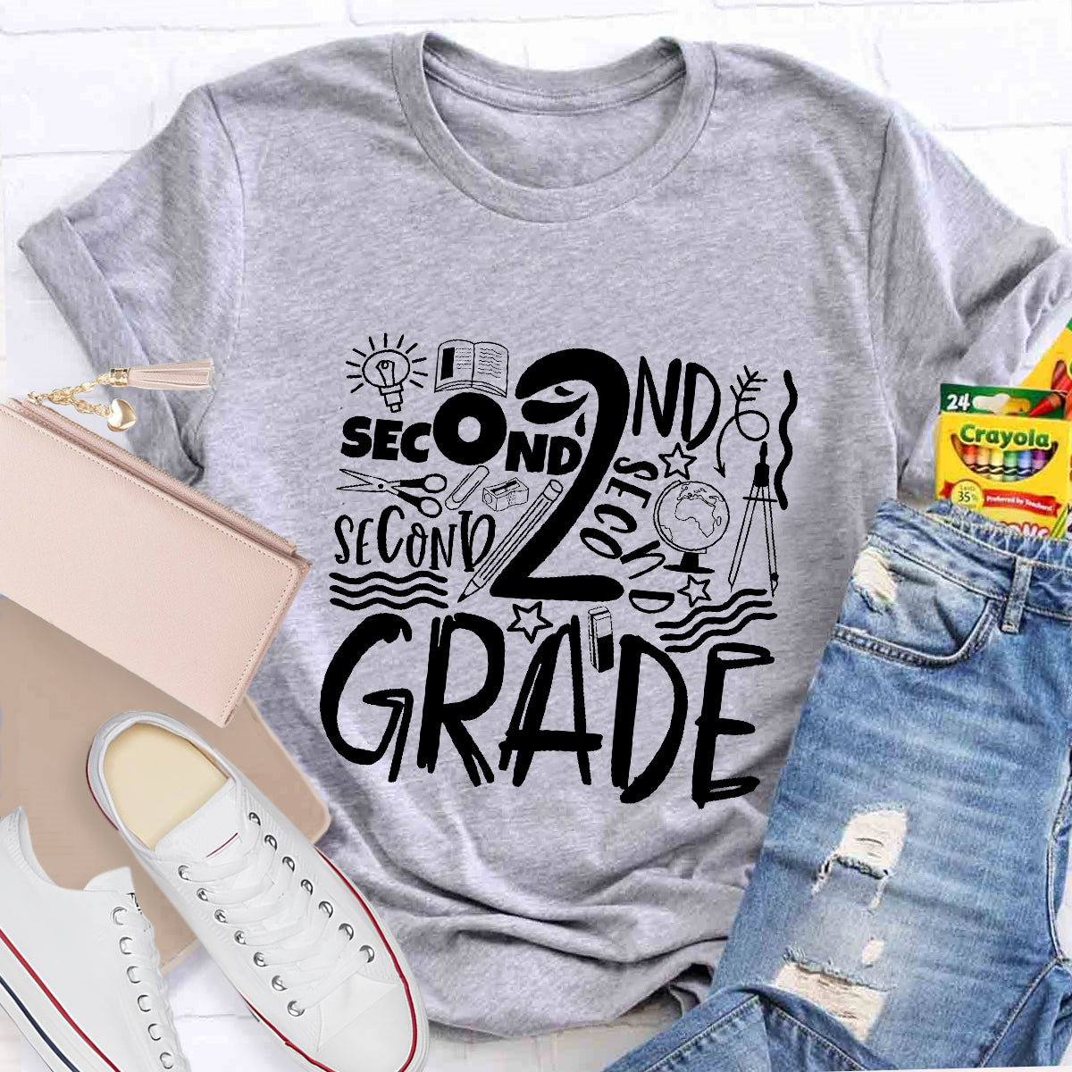 Personalized Grade Second Teacher T-Shirt