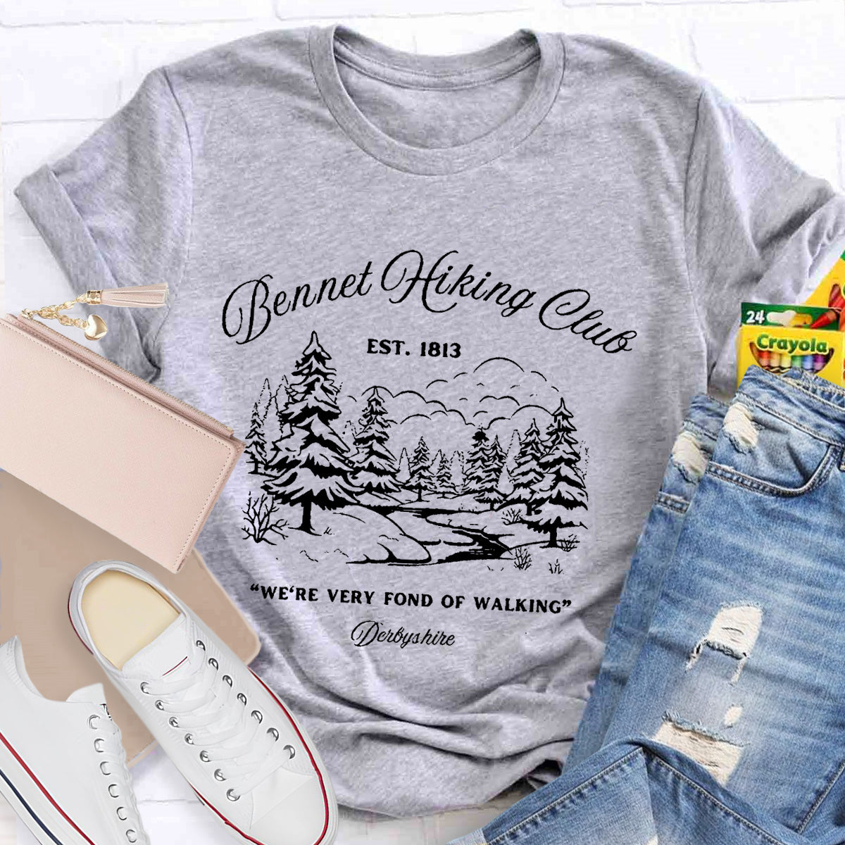We're Very Fond Of Walking Teacher T-Shirt