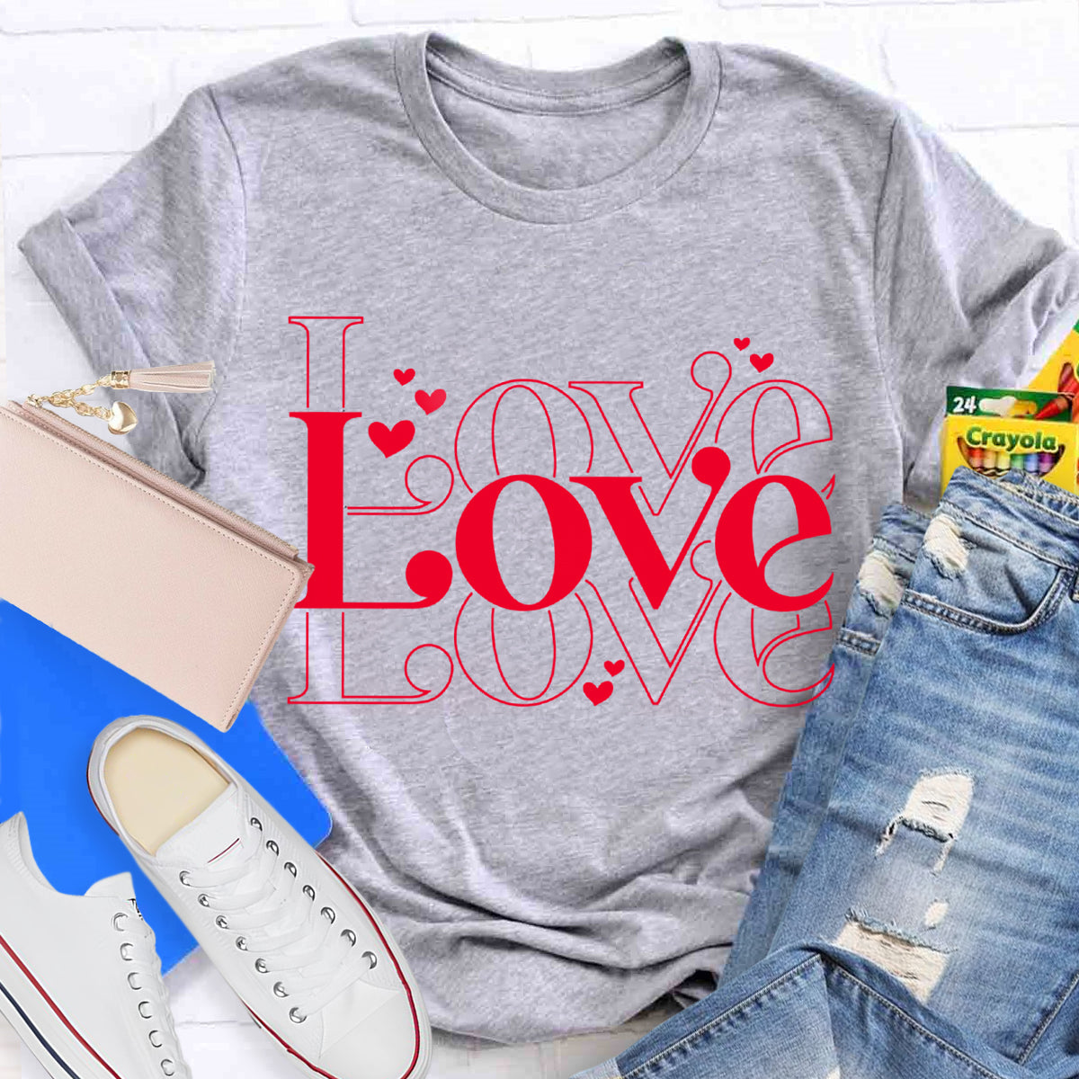 Cute Valentine Heart Teacher T-Shirt