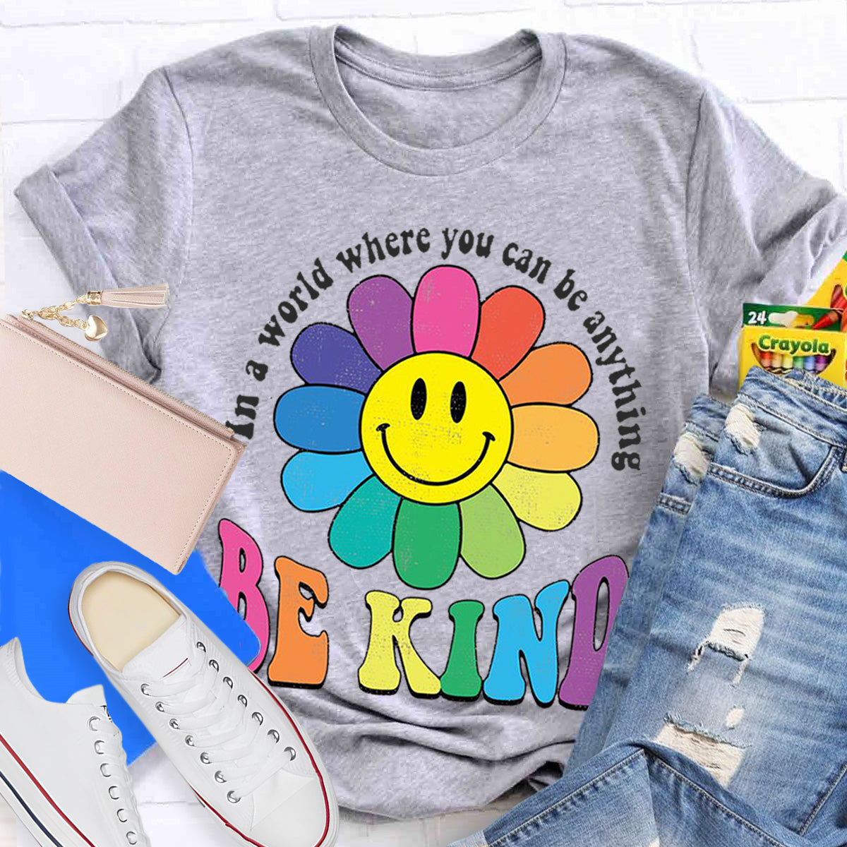 In A Word Where You Can Be Anything Be Kind Teacher T-Shirt