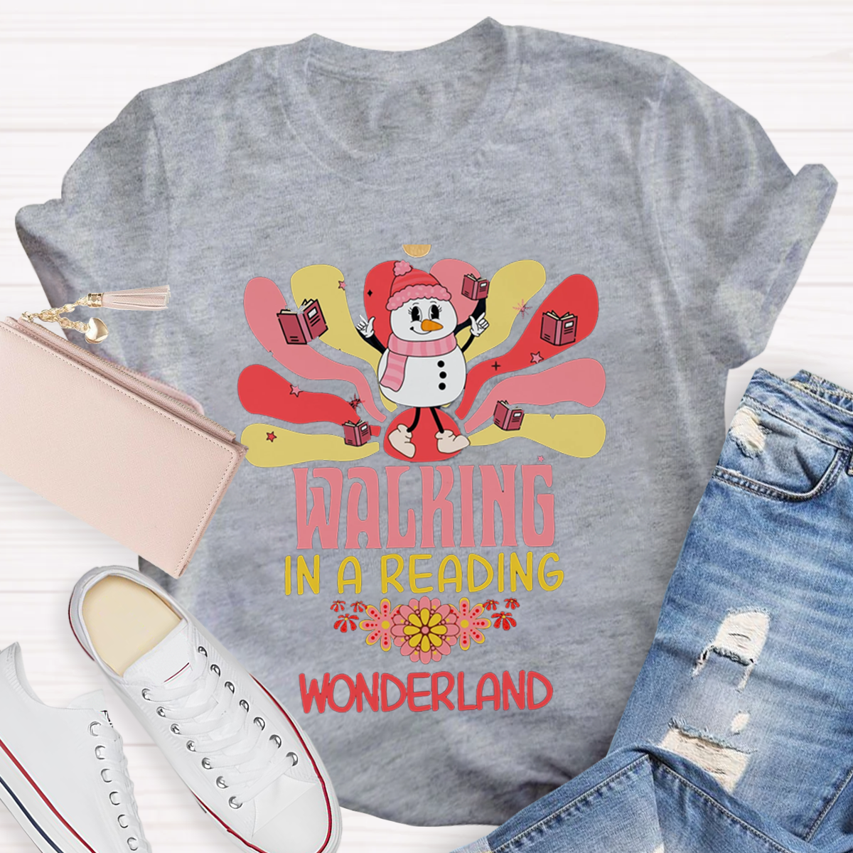 Winter Wonderland Christmas School Reading Specialist Teacher T-Shirt