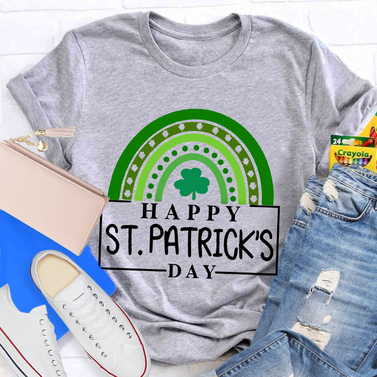 Happy St. Patrick's Day Green Rainbow T-Shirt