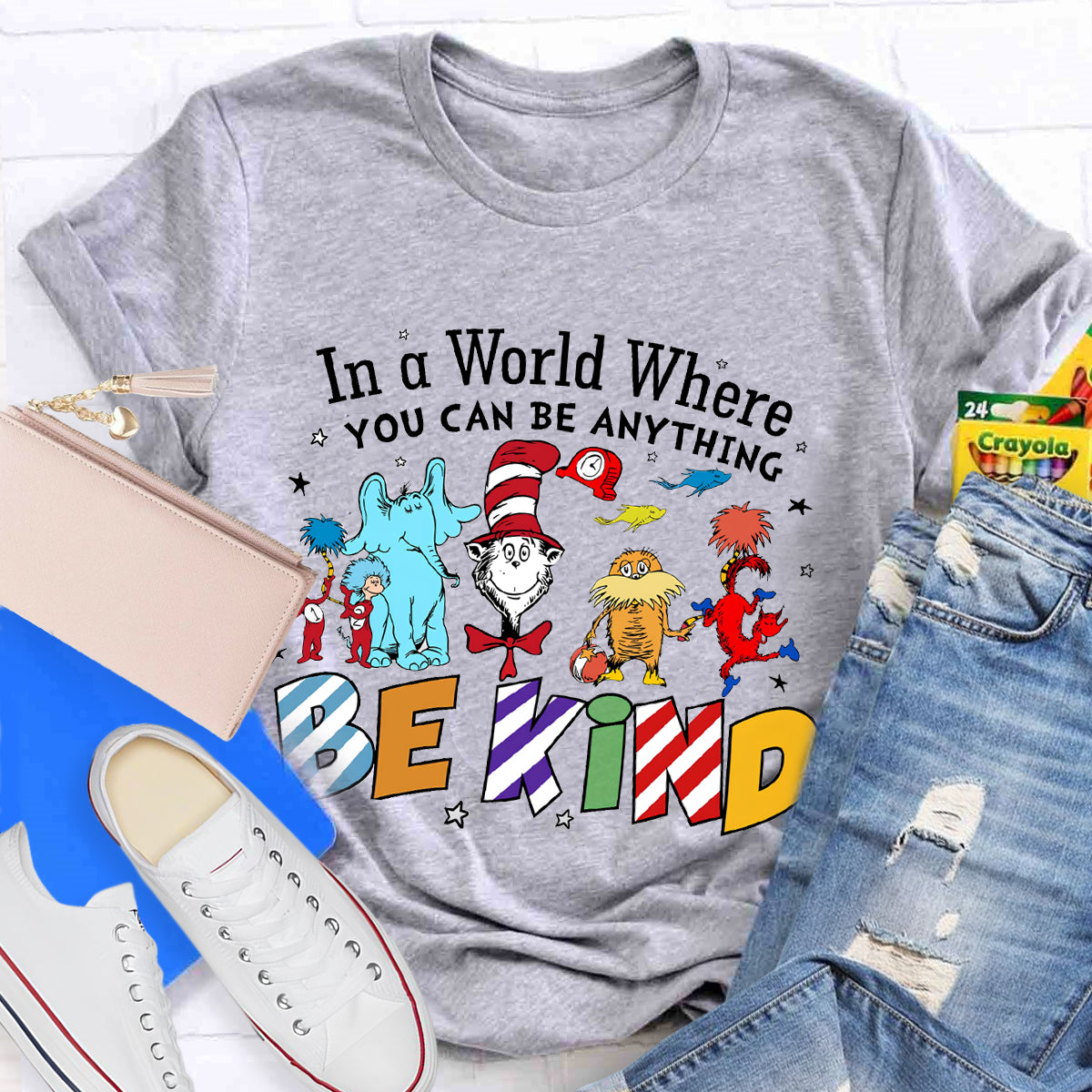 In A World Where You Can Be Anything Be Kind Book Lover T-Shirt