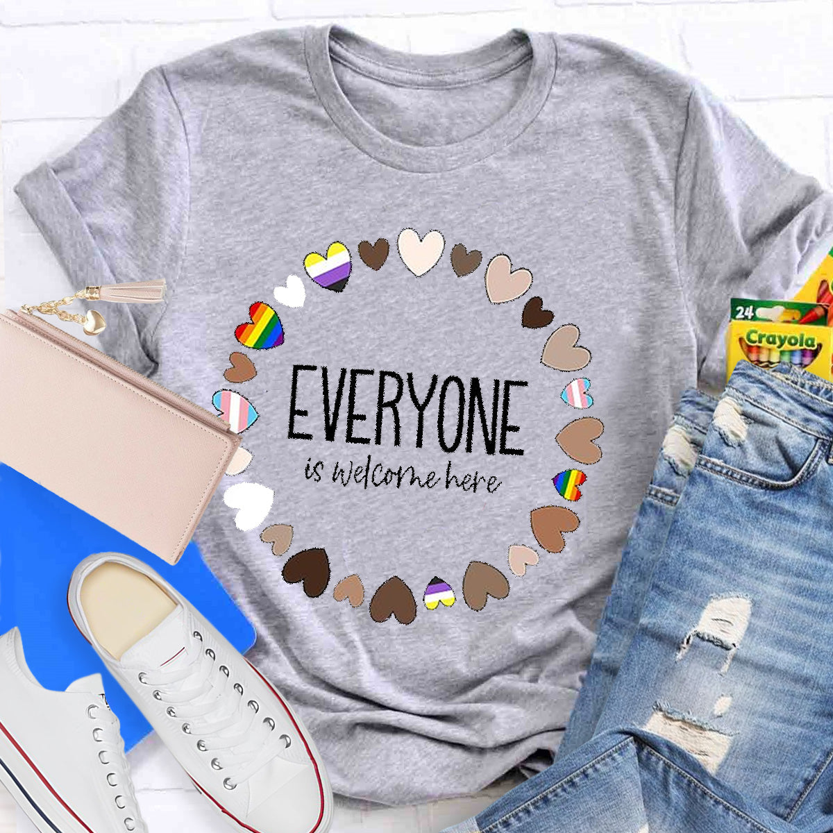 Everyone Is Welcome Teacher T-Shirt