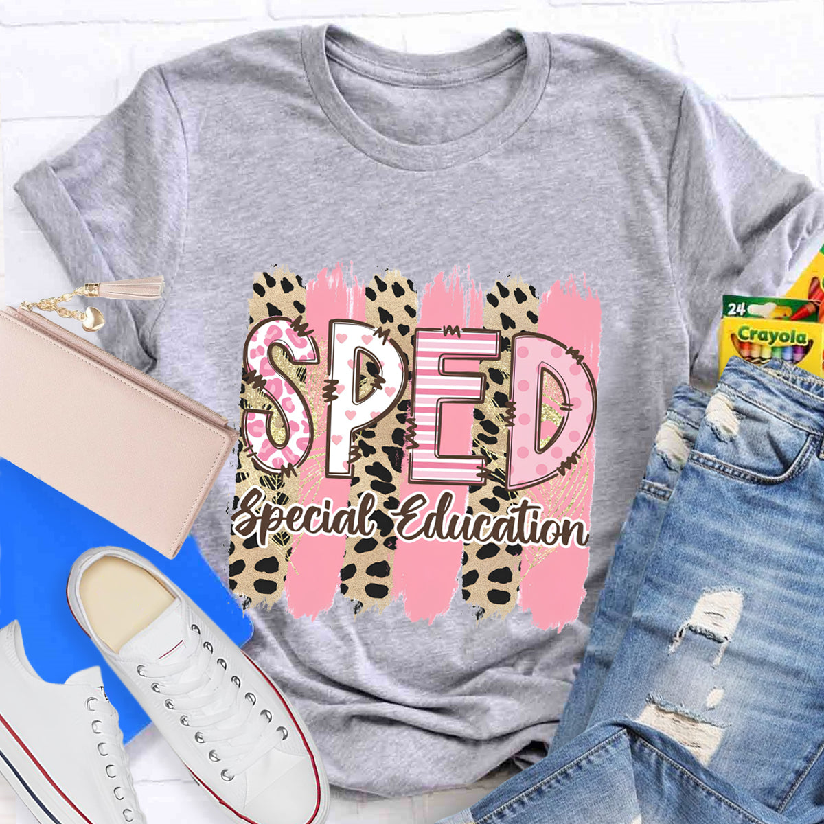 Pink Leopard SPED Special Education T-Shirt