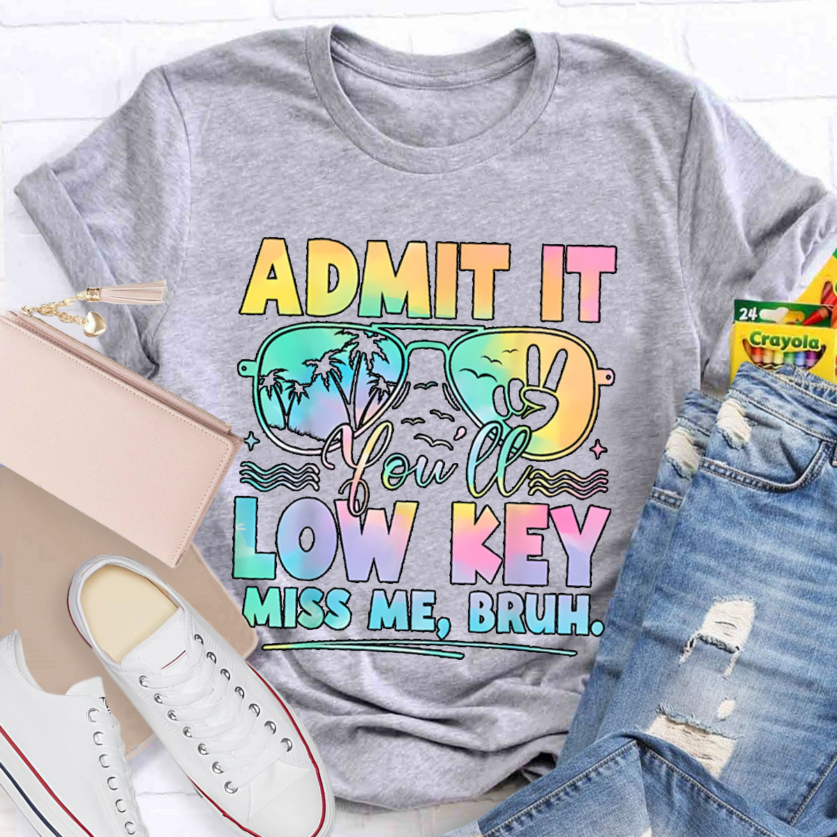 Low Key Miss Me Bruh Teacher T-Shirt
