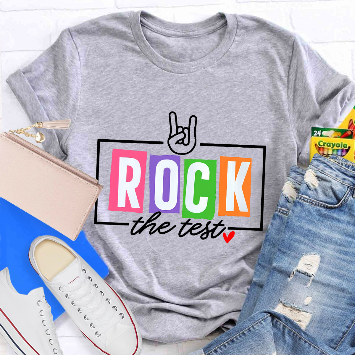 Rock the Test Teacher T-Shirt