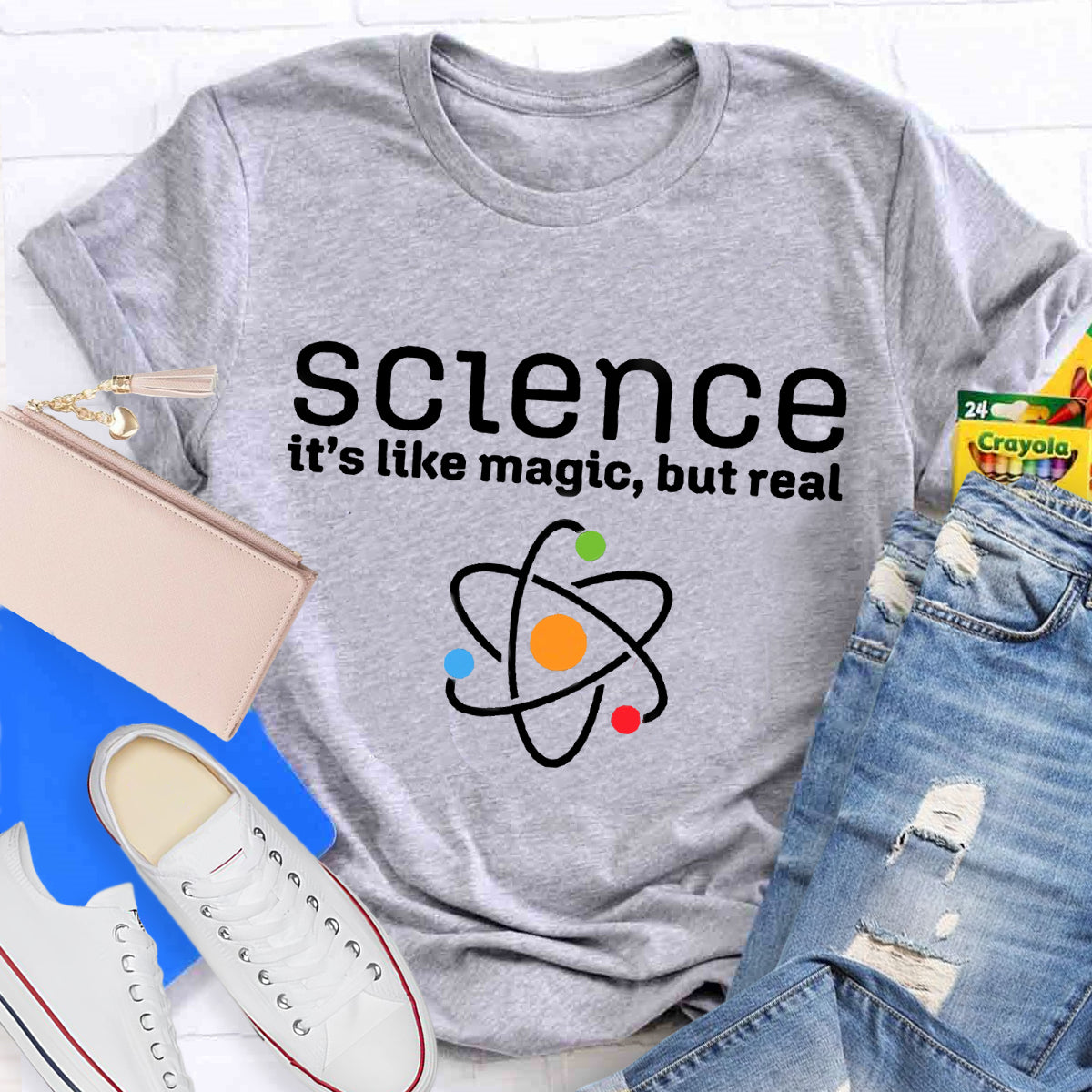 Science It's Like Magic But Real Teacher T-Shirt