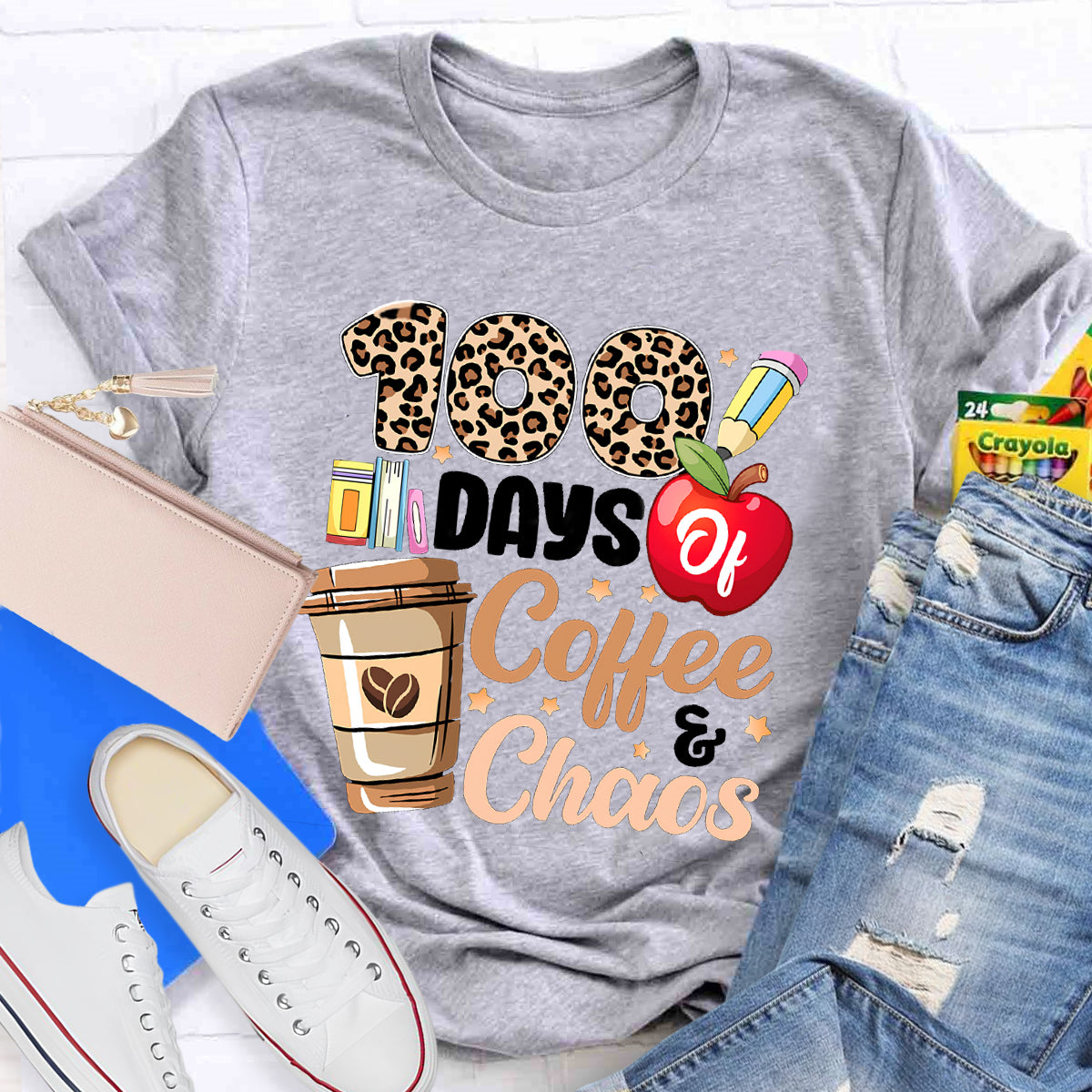 100 Days Coffee And Chaos T-Shirt