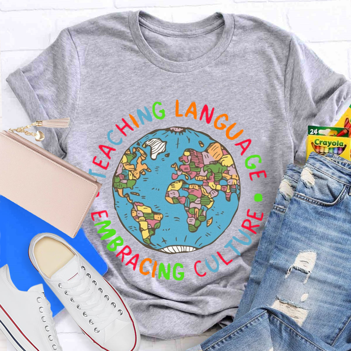 Teaching Language Embracing Culture Teacher T-Shirt