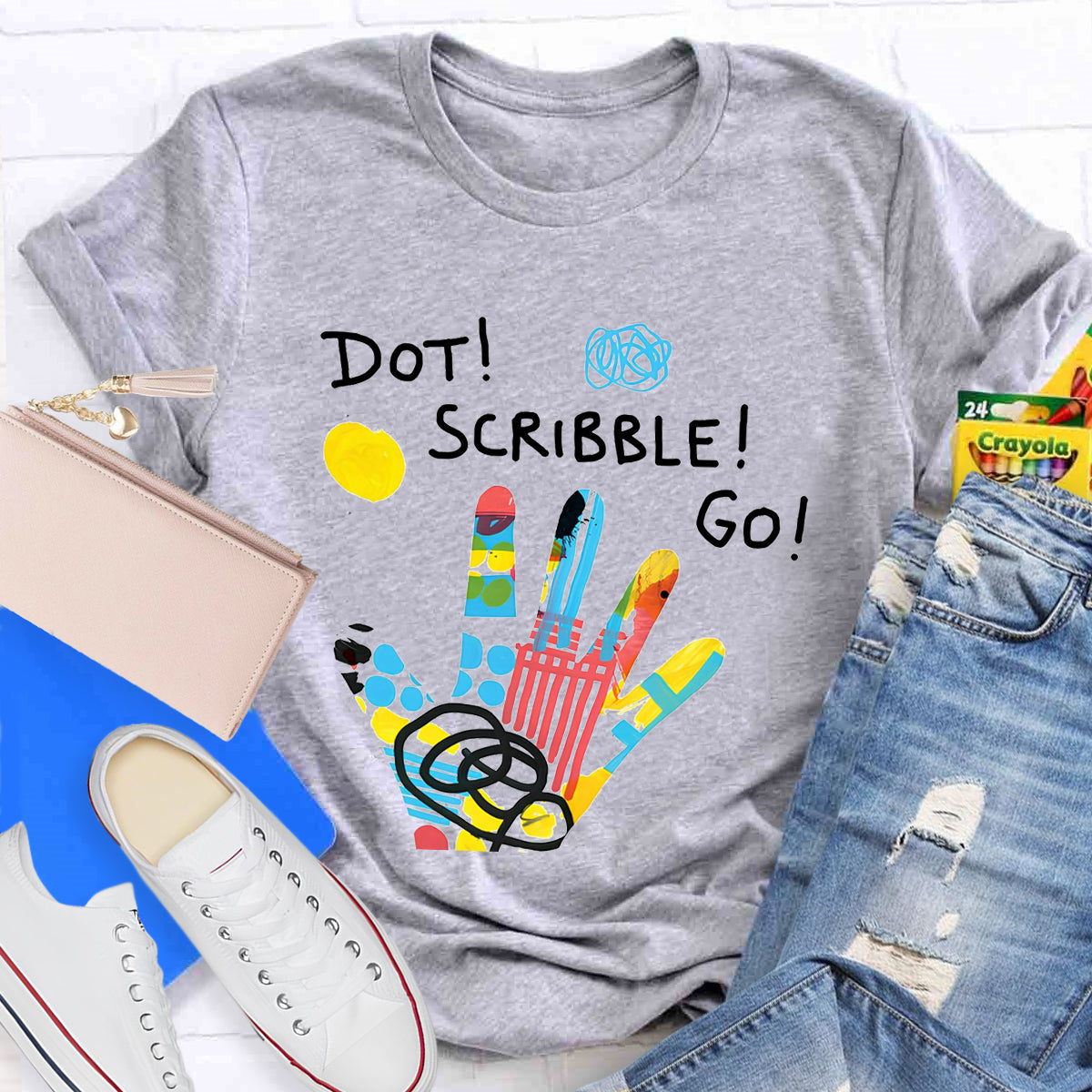 Dot Scribble Go Children's Books T-Shirt