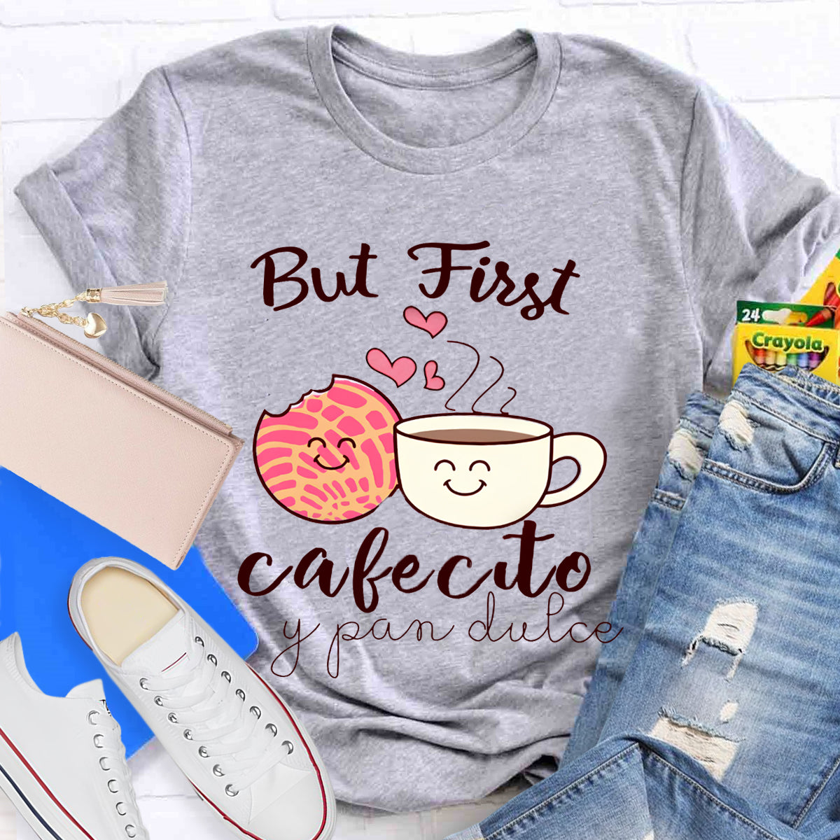 But First Cafecito Y Pan Dulce Spanish T-Shirt