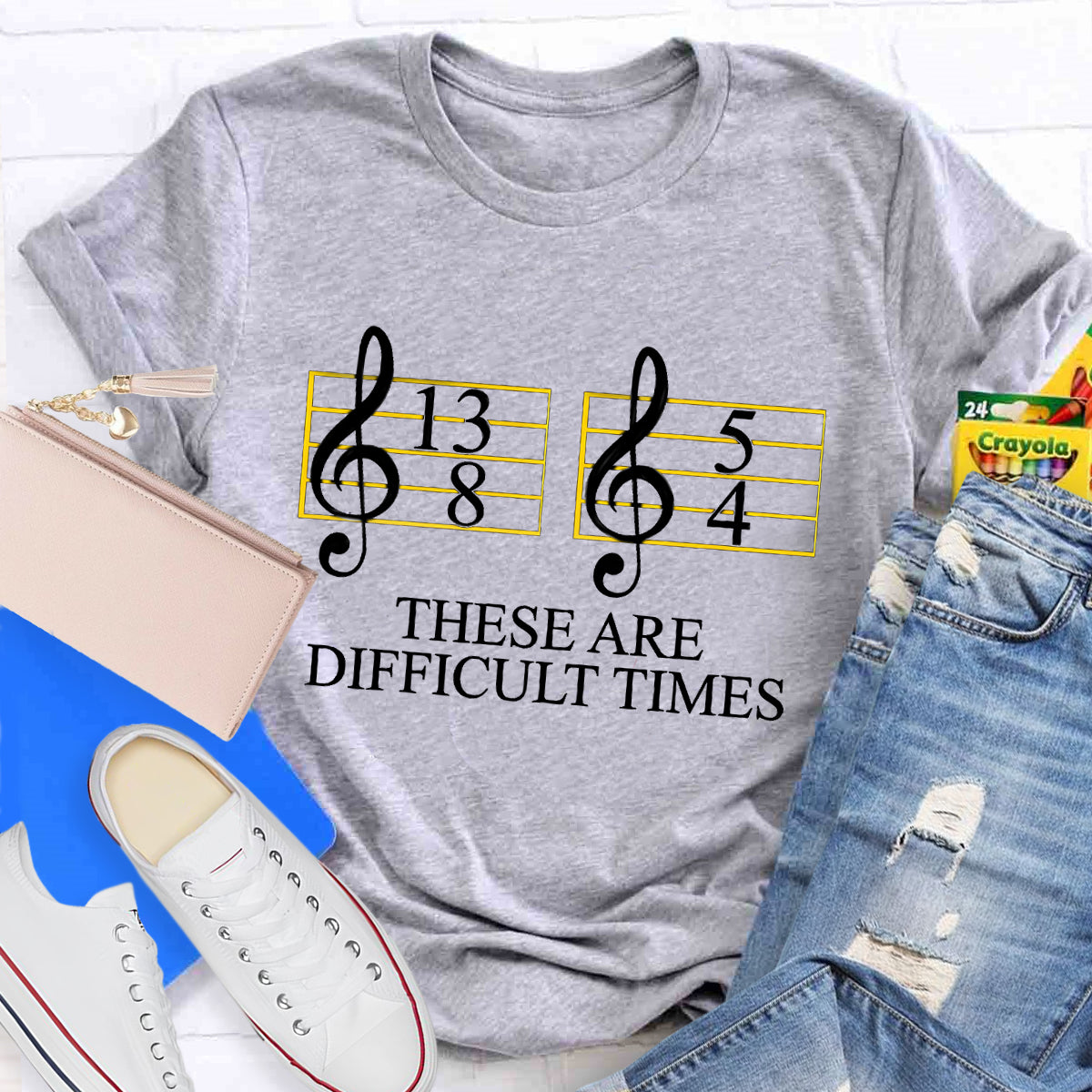 Music Difficult Times Music Teacher T-Shirt