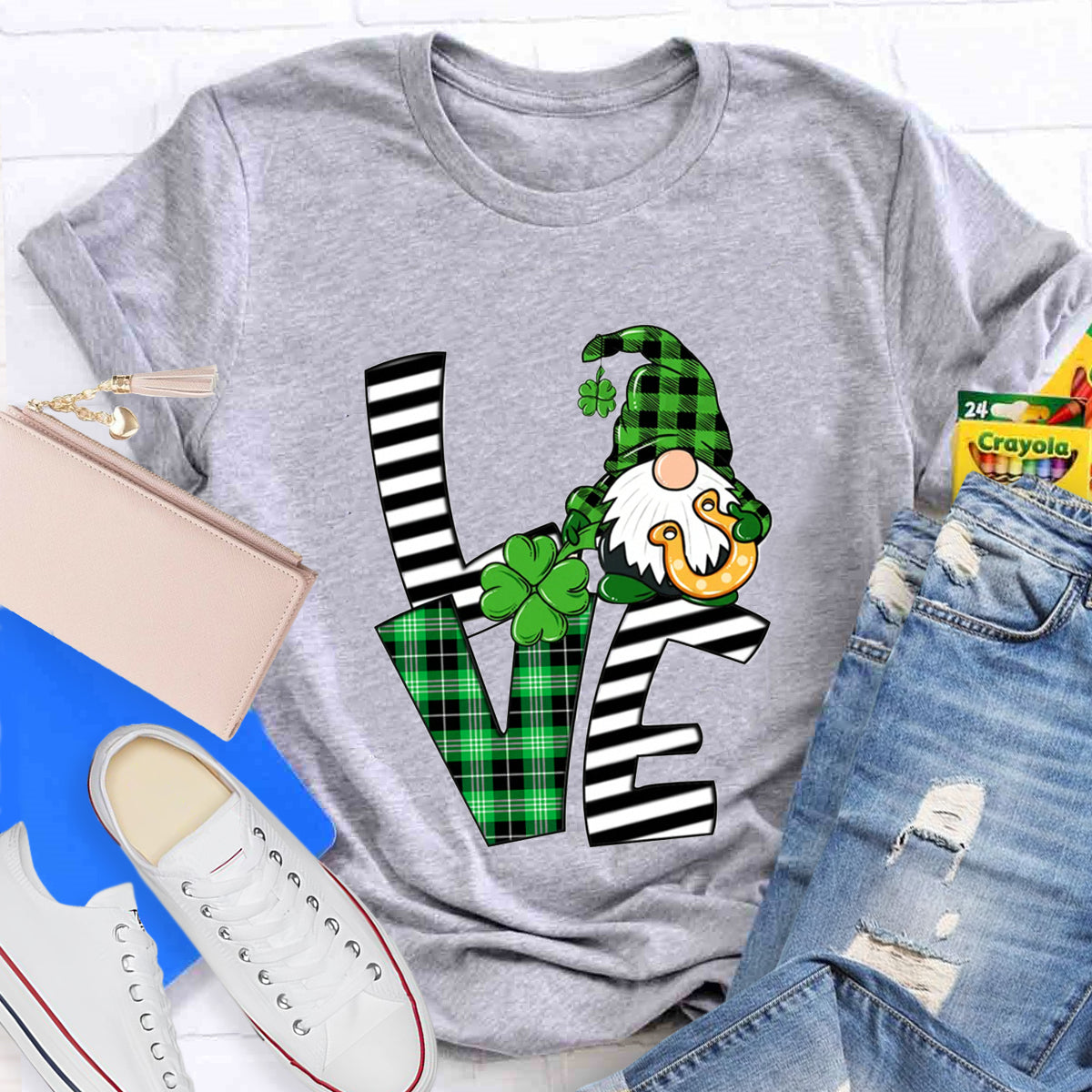 St Patrick's Day Love Gnome T-Shirt