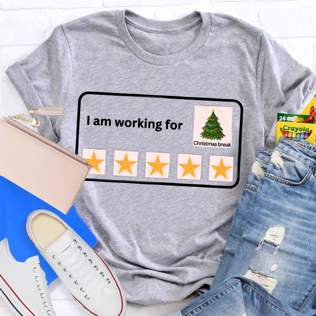 I Am Working For Christmas Break Teacher T-Shirt