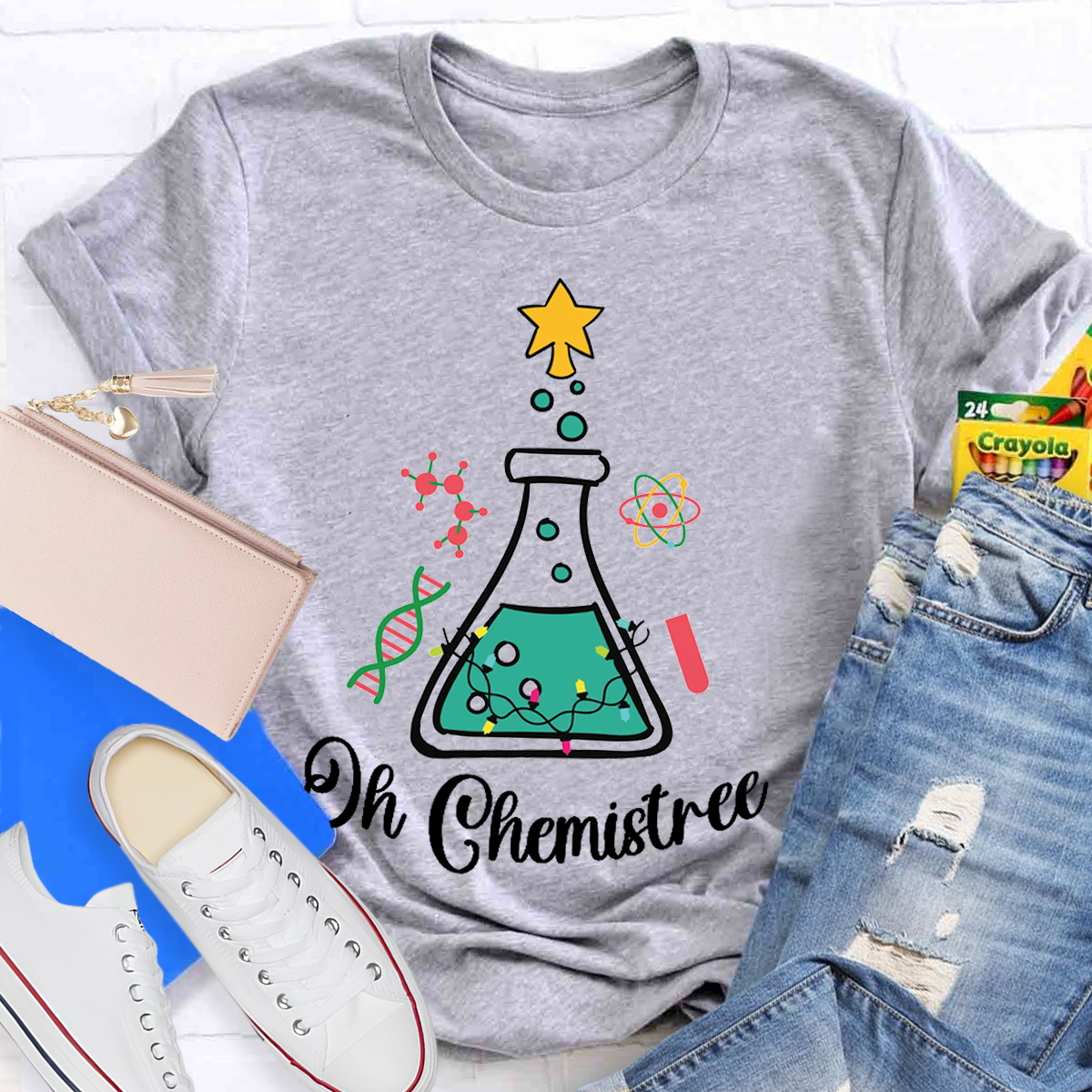 Oh Chemistree Teacher Christmas T-Shirt