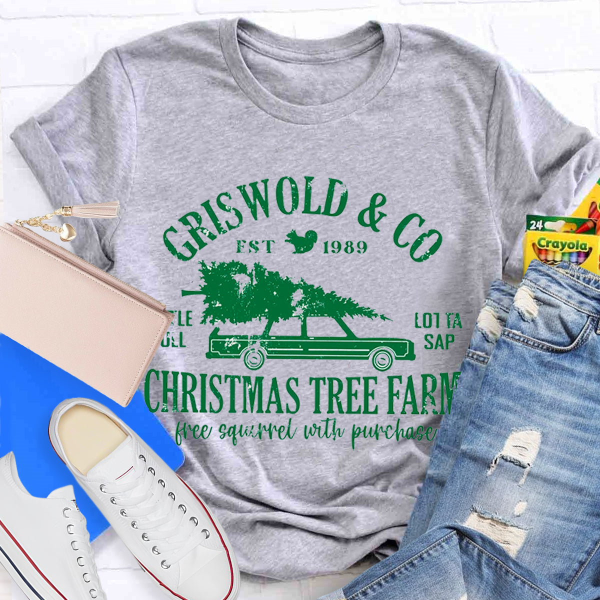 Retro Griswold Christmas Tree Teacher T-Shirt