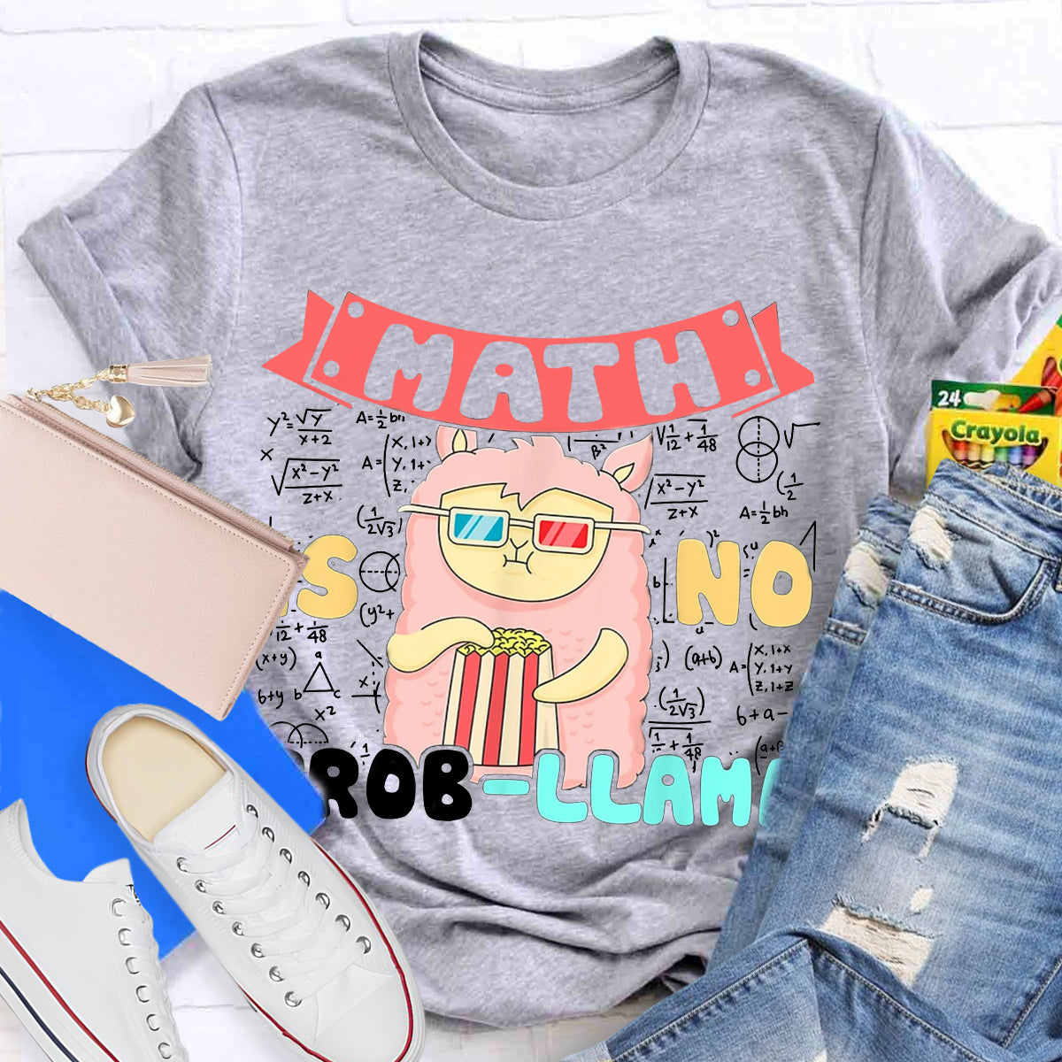 Math is no prob-llama Math Teacher T-Shirt