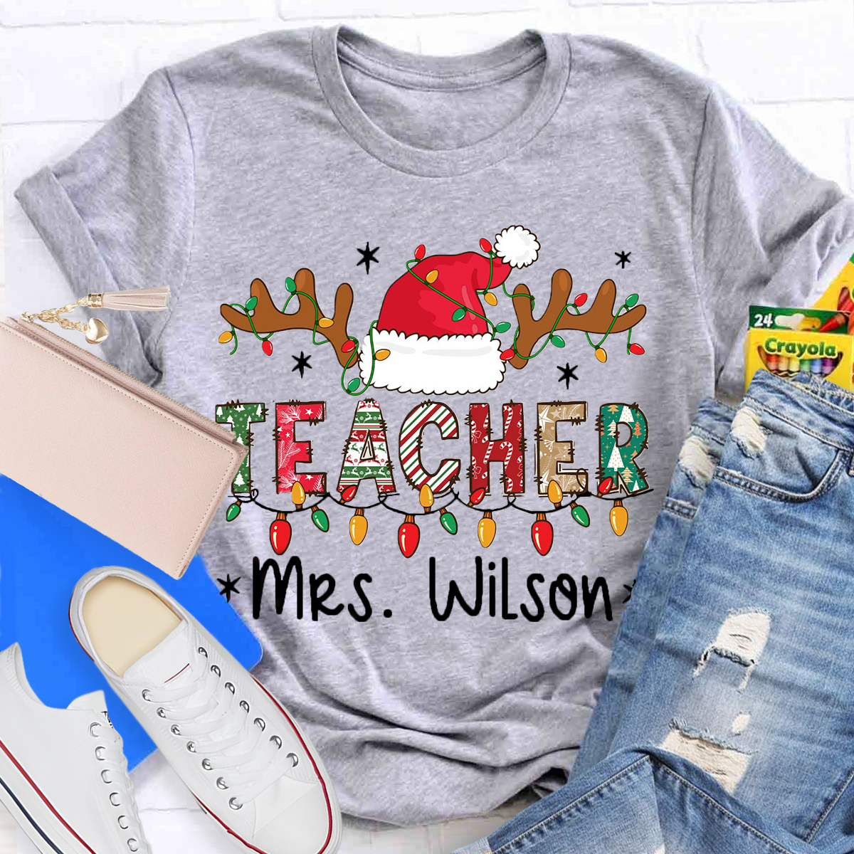 Personalized Name Teacher Light T-Shirt