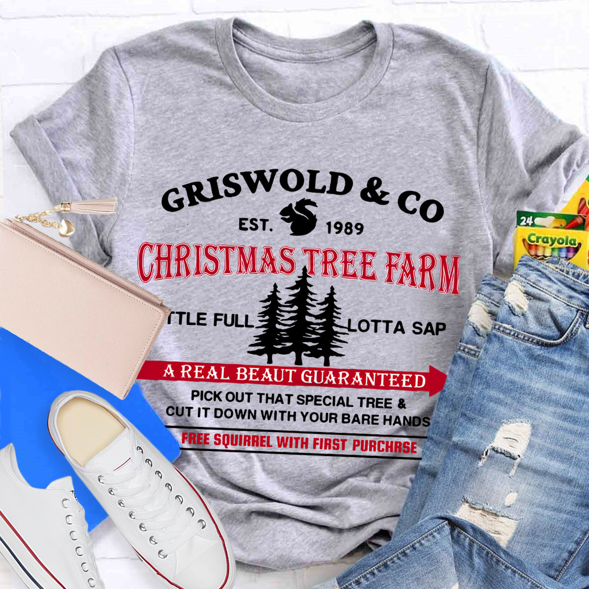 Griswold Co Christmas Tree Farm Teacher T-Shirt