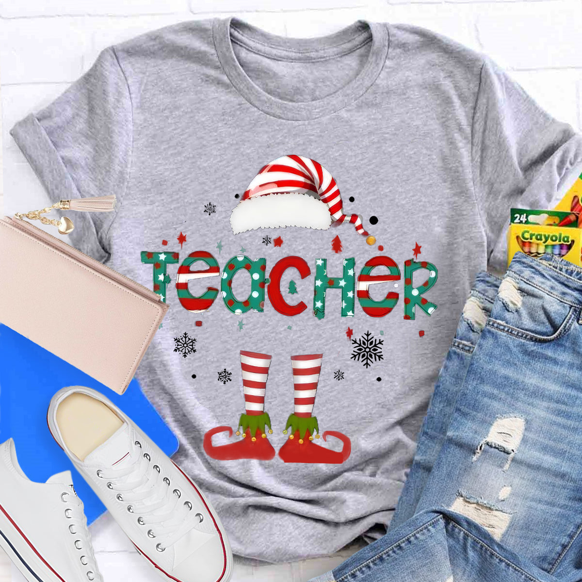 Christmas Teacher Elf T-Shirt