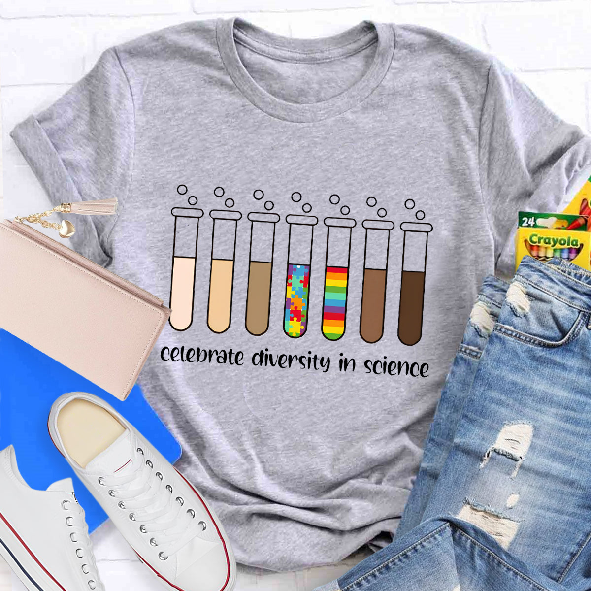 Celebrate Diversity In Science Teacher T-Shirt