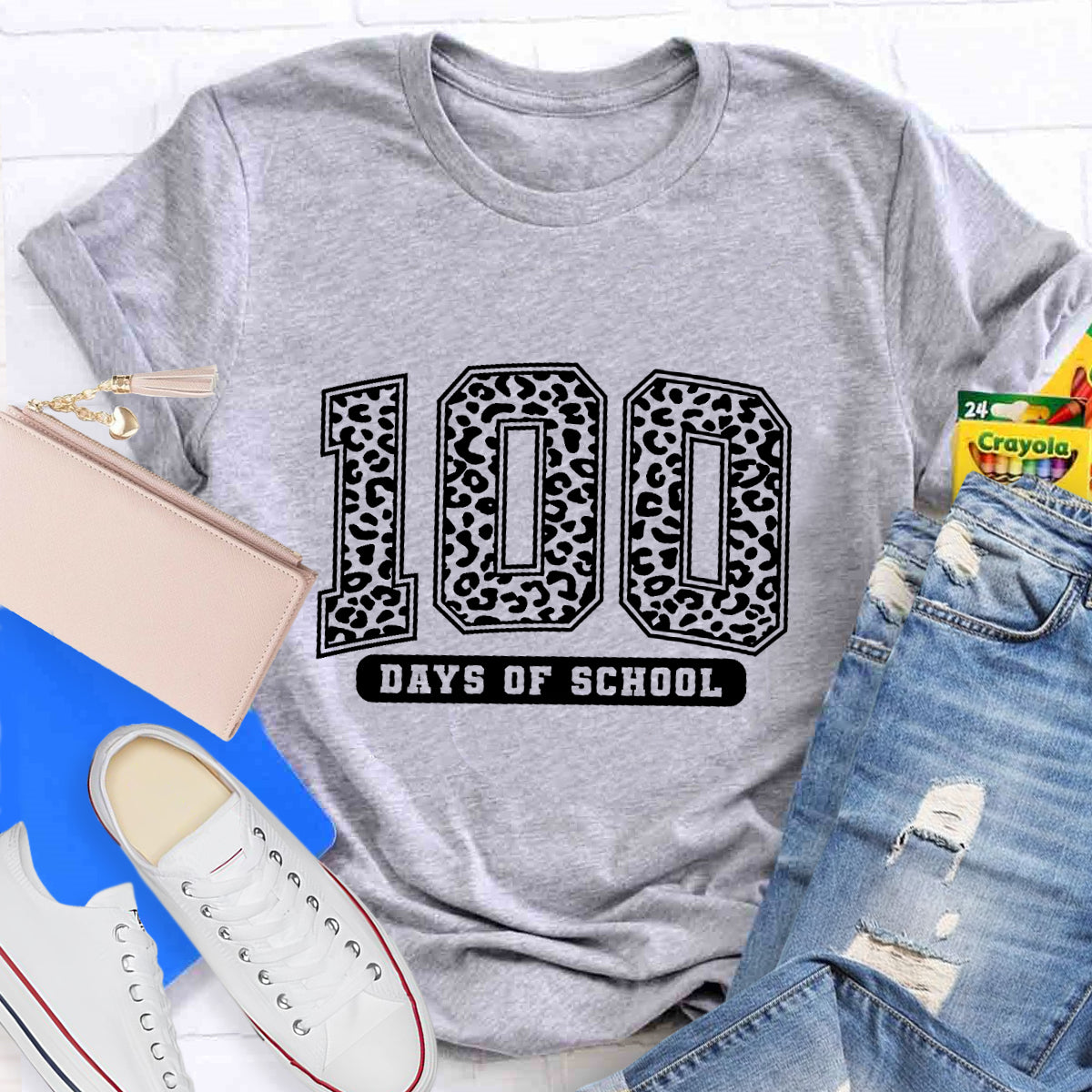 100 Days Of School Polka Dots Teacher T-Shirt