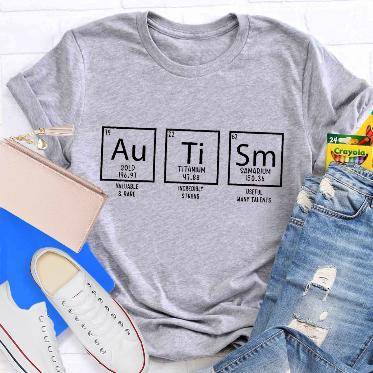 Autism Elements Periodic Table Awareness T-Shirt