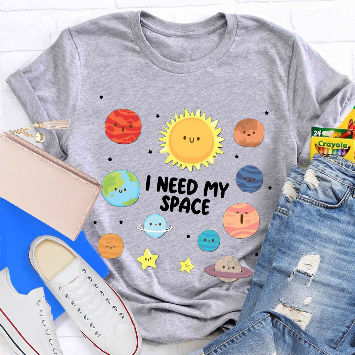 I Need My Space Planets T-Shirt