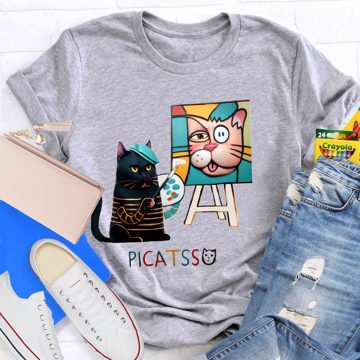 Funny Picatsso  Art Teacher T-Shirt