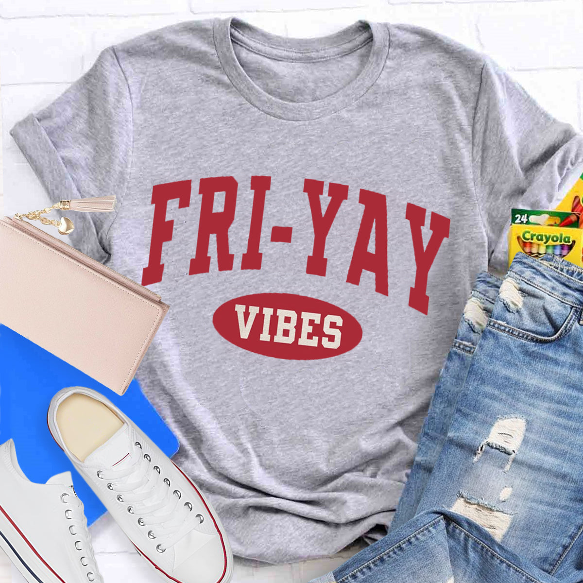 Fri-Yay Vibes Happy Friday T-Shirt