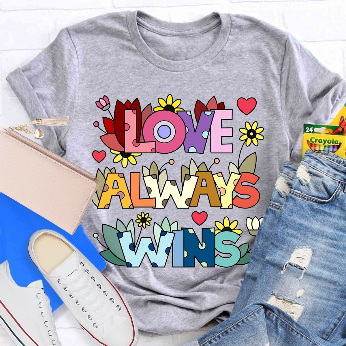 Love Always Wins Floral T-Shirt