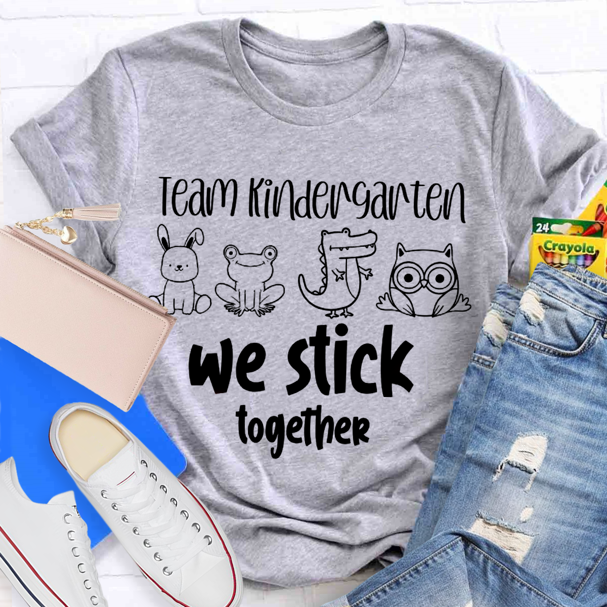 Kindergarten Team We Stick Together T-Shirt