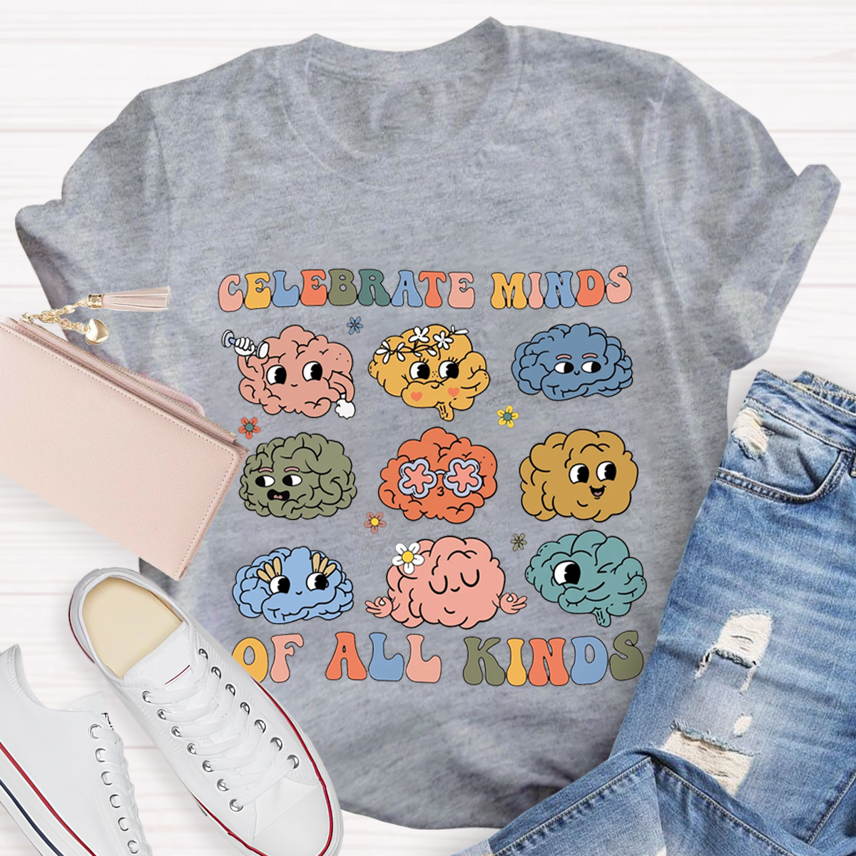 Celebrate Mind Of All Kinds Autism Awareness Special EducTeacher T-Shirt