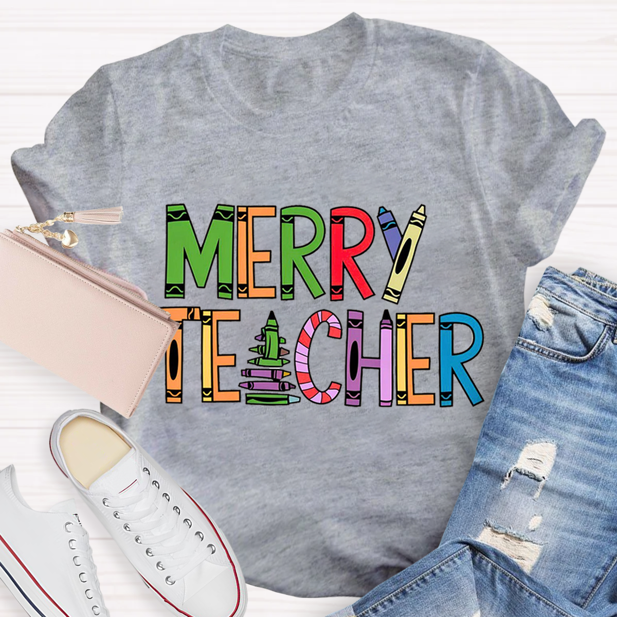 Cute Merry Christmas Teacher T-Shirt