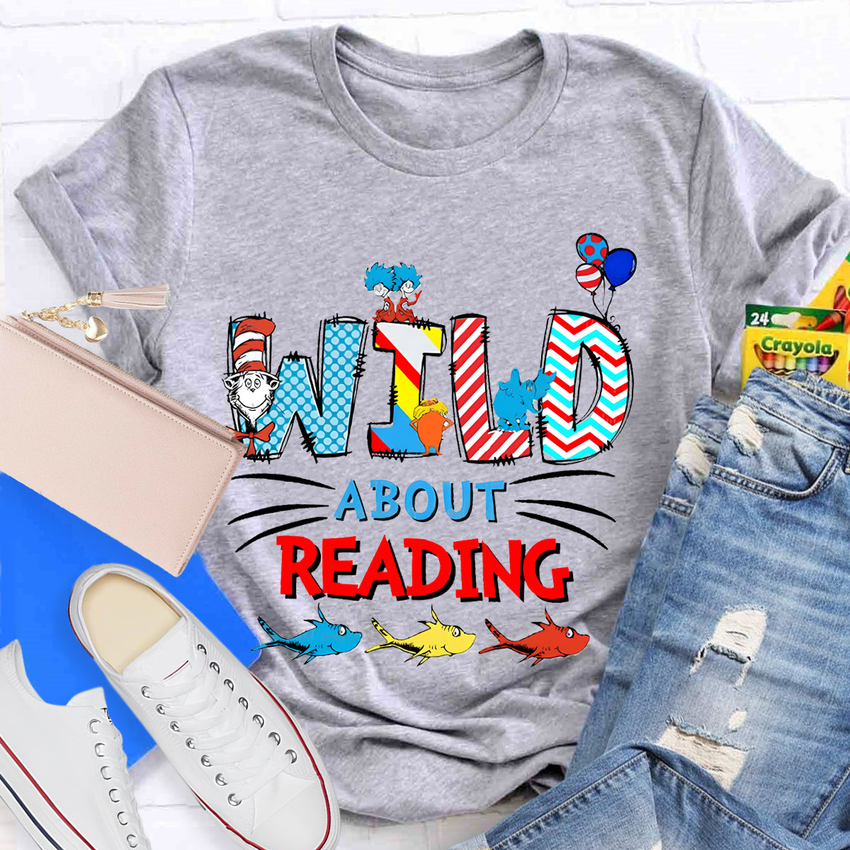 Wild About Reading Teacher T-Shirt