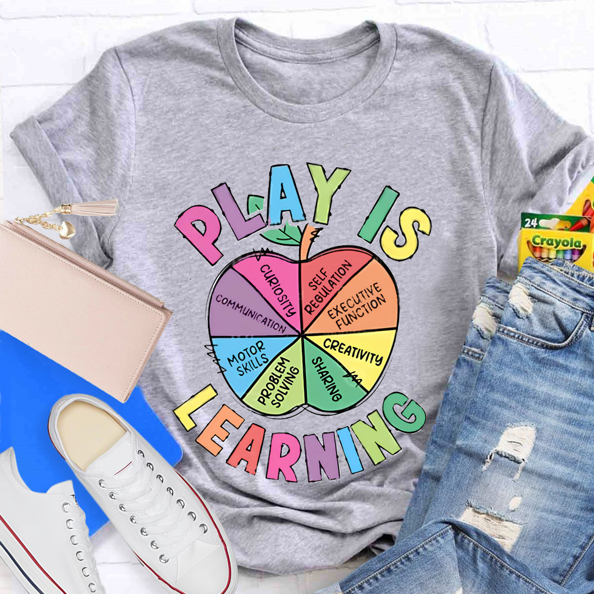 Play Is Learning Apple Teacher T-Shirt