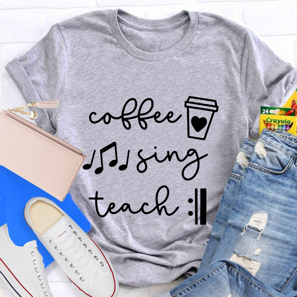 Coffee Sing Teach Teacher T-Shirt