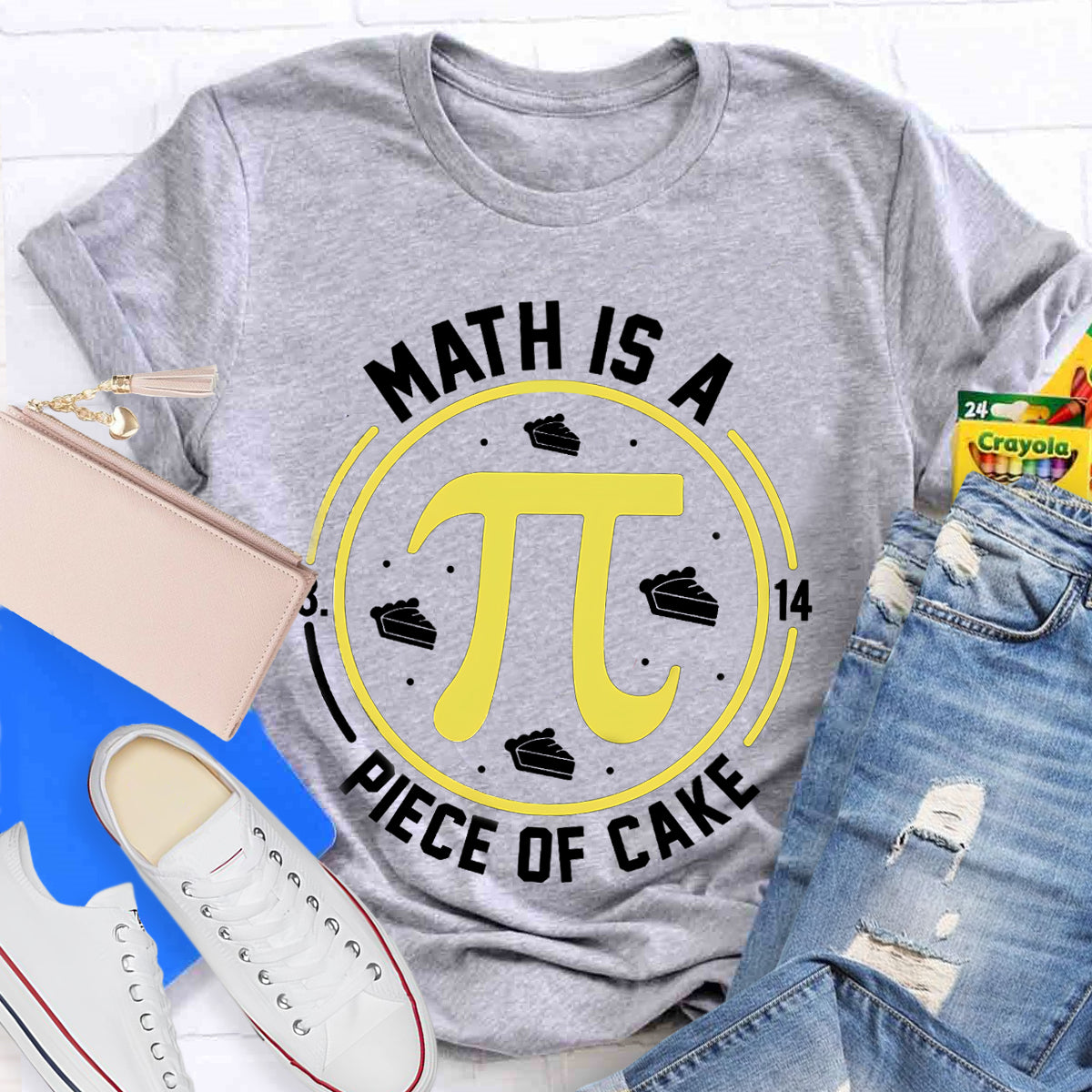 Math Is A Piece Of Cake Teacher T-Shirt