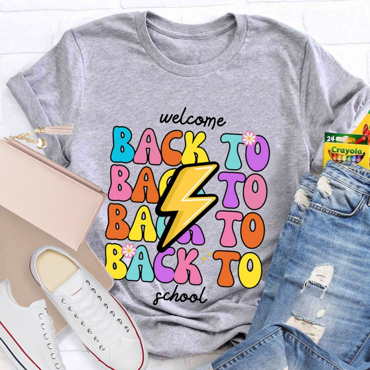 Floral Welcome Back To School Teacher T-Shirt