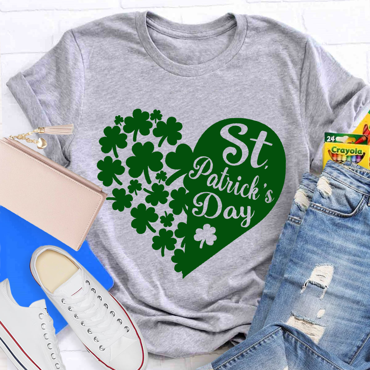 Lucky Shamrock St Patricks Day Teacher T-Shirt