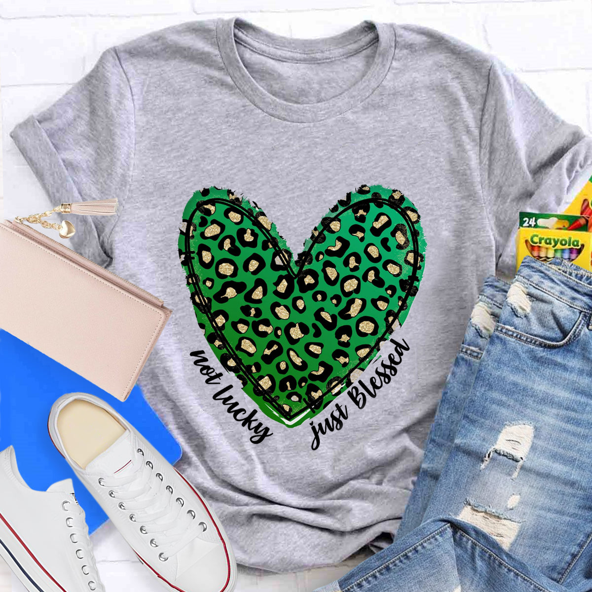 Not Lucky Just Blessed St Patrick Heart T-Shirt