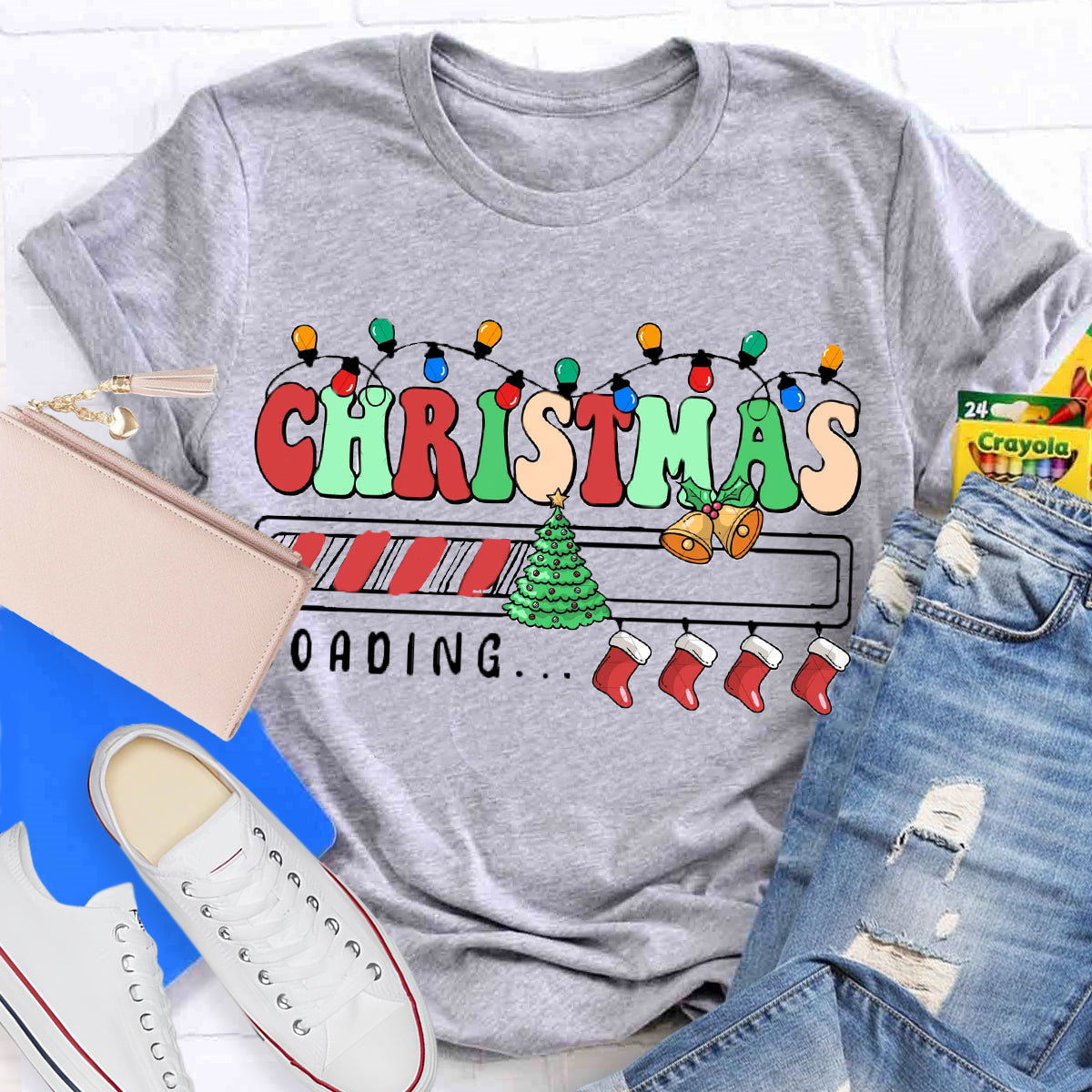 Christmas Loading Teacher T-Shirt