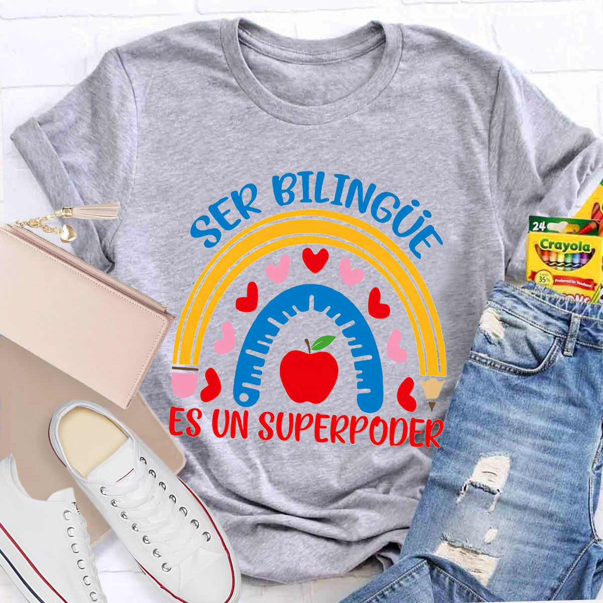 Ser Bilingue Es Un Super Poder Spanish Teacher T-Shirt